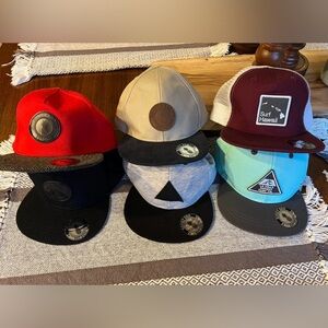 6 Binky Bro Infant Lot Flat Bill Hats 3m to 12m Baby Cap